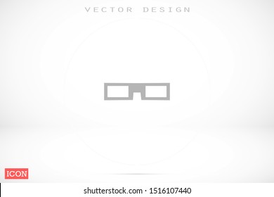 glasses vector icon. glasses for eyesight icon. glasses for watching movies icon . glasses for people badge.10 EPS and Lorem Ipsum. flat design.