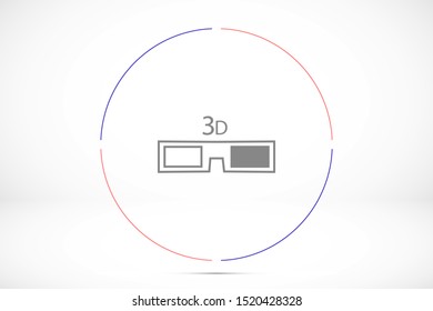glasses vector icon. glasses for eyesight icon. glasses for watching movies icon . glasses for people badge.10 EPS and Lorem Ipsum. flat design.