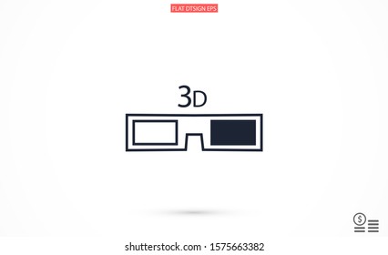 glasses vector icon. glasses for eyesight icon. glasses for watching movies icon . glasses for people badge.10 EPS and Lorem Ipsum. flat design.