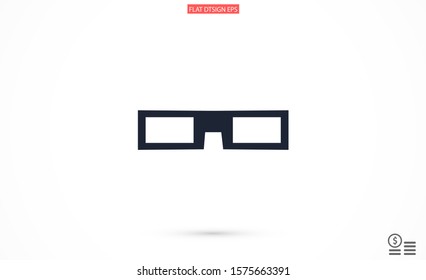 glasses vector icon. glasses for eyesight icon. glasses for watching movies icon . glasses for people badge.10 EPS and Lorem Ipsum. flat design.