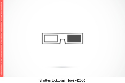 glasses vector icon. glasses for eyesight icon. glasses for watching movies icon . glasses for people badge.10 EPS and Lorem Ipsum. flat design.