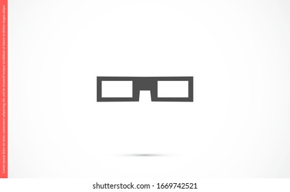 glasses vector icon. glasses for eyesight icon. glasses for watching movies icon . glasses for people badge.10 EPS and Lorem Ipsum. flat design.