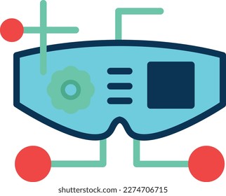 Glasses Vector Icon Flat Style