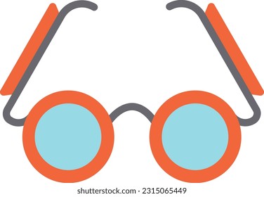 Glasses Vector Icon Flat Style