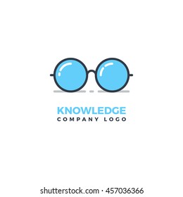 Glasses vector icon. Geek flat illustration. Ophthalmology design template. 