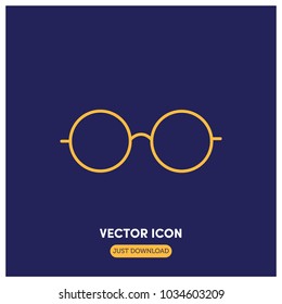 Glasses Vector Icon Illustration