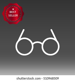 Glasses Vector Icon Illustration