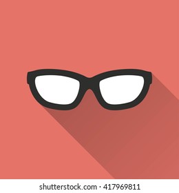 Glasses    vector icon. Illustration isolated for graphic and web design.