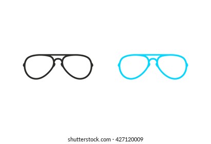 Glasses vector icon. Illustration isolated for graphic and web design.