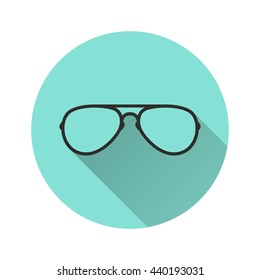 Glasses vector icon. Illustration isolated for graphic and web design.