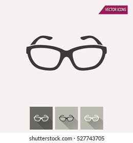 Glasses vector icon. Illustration isolated for graphic and web design.