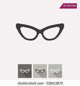 Glasses vector icon. Illustration isolated for graphic and web design.