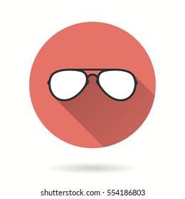 Glasses vector icon. Illustration isolated for graphic and web design.