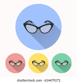 Glasses vector icon. Illustration isolated for graphic and web design.