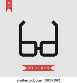 Glasses vector icon, illustration symbol