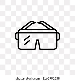Glasses vector icon isolated on transparent background, Glasses logo concept