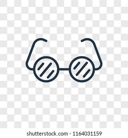 Glasses vector icon isolated on transparent background, Glasses logo concept