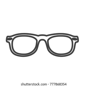 glasses vector icon isolated on white background