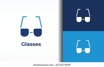 Glasses vector, icon or logo sign isolated symbol illustration