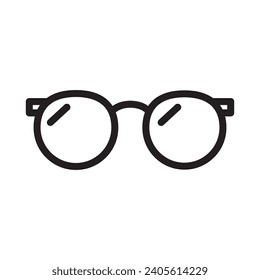 Glasses vector icon, minimalistic illustration of glasses