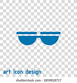 glasses vector icon on an abstract background