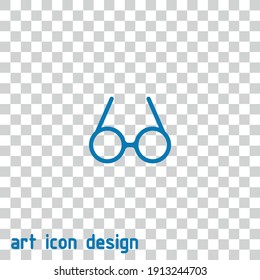 glasses vector icon on an abstract background