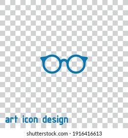 glasses vector icon on an abstract background