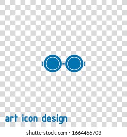 glasses vector icon on white background