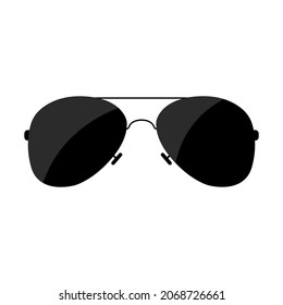 Glasses vector icon on white background. Summer icon. Isolated object. Vector design.