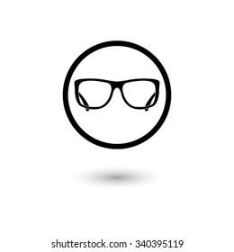 glasses - vector icon with shadow
