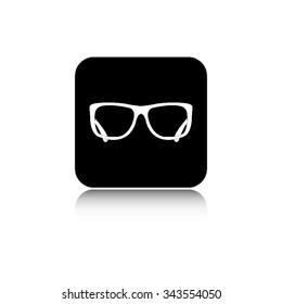 glasses - vector icon  with shadow