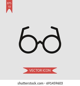 Glasses vector icon, simple goggles symbol sign, modern vector illustration for web, mobile design