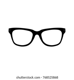 Glasses vector icon. Simple isolated symbol black pictogram on white background. EPS10