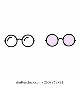 Glasses vector icon. Spectacles. Vector image. 
