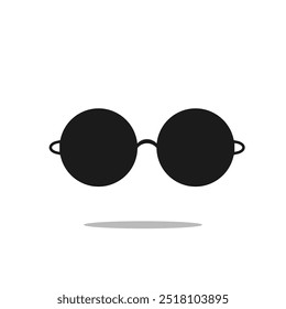 Glasses vector icon. sunglasses linear style. mobile concept and web design. glasses icon. flat round black glasses. vector illustration