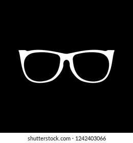 Glasses vector icon - White