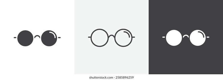 Glasses vector icons collection graphic designs for ui designs