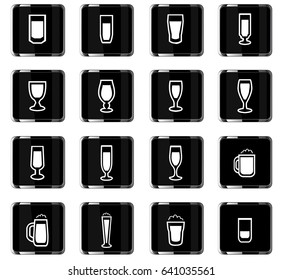 glasses vector icons for user interface design