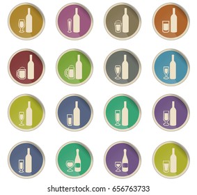 glasses vector icons for user interface design