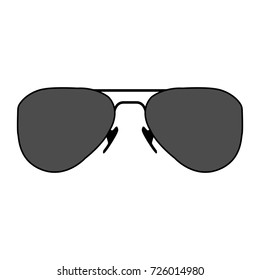 Gold Frame Aviator Black Sunglasses Isolated Stock Photo (Edit Now ...