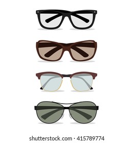 Glasses, vector illustration