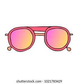 Glasses vector illustration. Doodle style. Design, print, decor, textile, paper