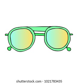 Glasses vector illustration. Doodle style. Design, print, decor, textile, paper
