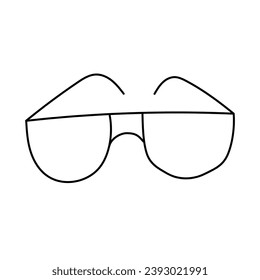 Gafas. Ilustración vectorial en estilo doodle. Aislado sobre fondo blanco.