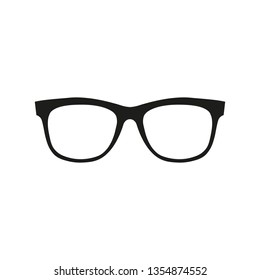 Glasses vector illustration. Flat design icon. Isolated.