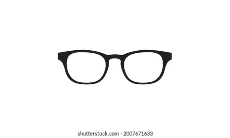 Ilustración vectorial de lentes. Ilustración editable en blanco y negro aislada del marco de las gafas
