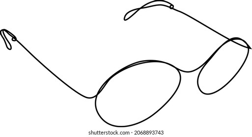 Ilustración vectorial de lentes aislada en fondo blanco.