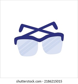 Glasses. Vector illustration isolated on white background.