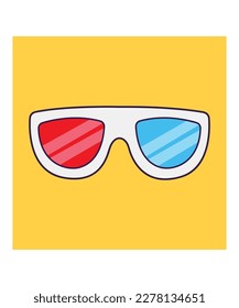 glasses, vector illustration, modern and minimal icon