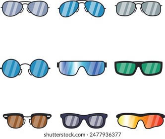 glasses vector illustration on white background
